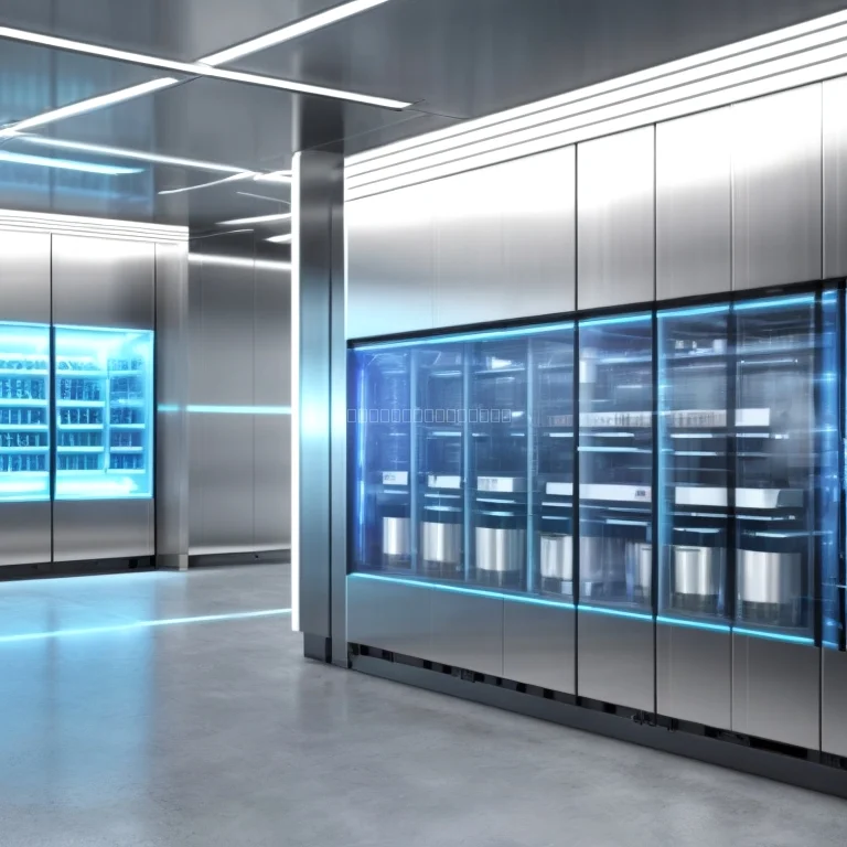 AI冷凍保管装置の内部構造